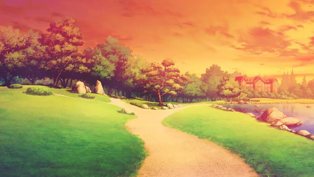 Gambar pemandangan dari dunia Naruto