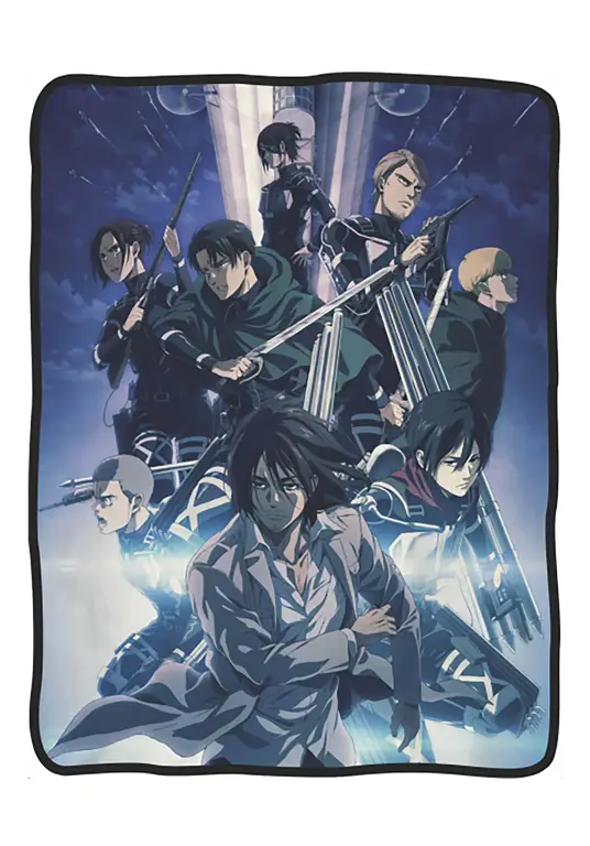 Gambar kelompok karakter utama dari anime Attack on Titan