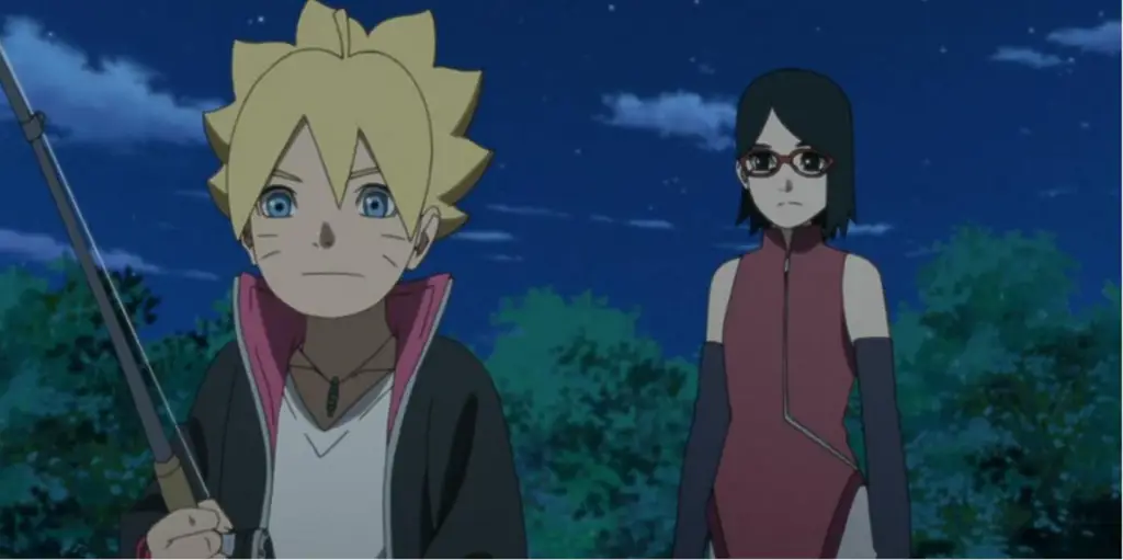 Boruto dan Sarada bekerja sama