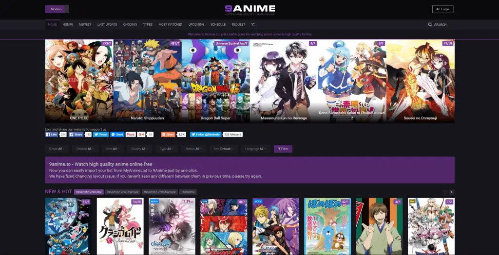 Rekomendasi Situs Anime Gratis Situs web anime gratis terbaik