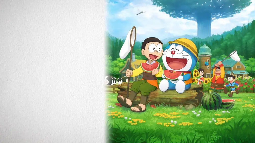 Gambar karakter-karakter Doraemon.