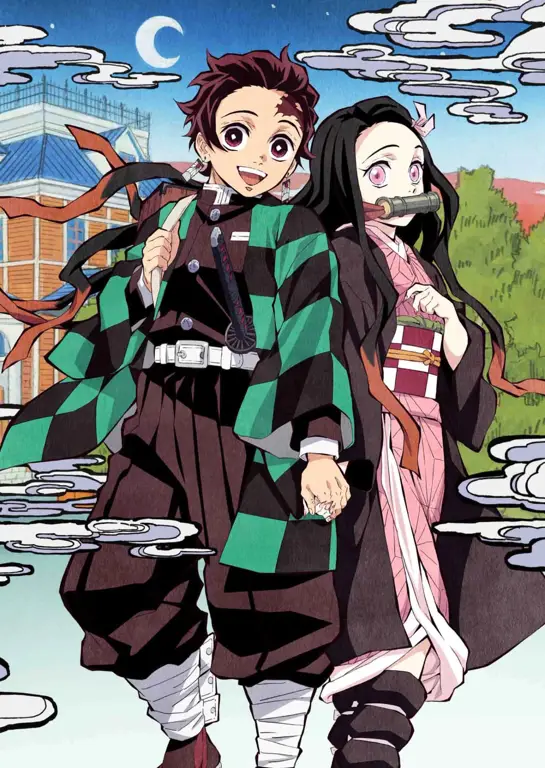 Tanjiro dan Nezuko Gambar Tanjiro dan Nezuko Kamado