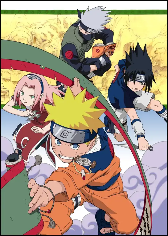 Visual utama dari serial anime Naruto Shippuden Gambar visual utama Naruto Shippuden