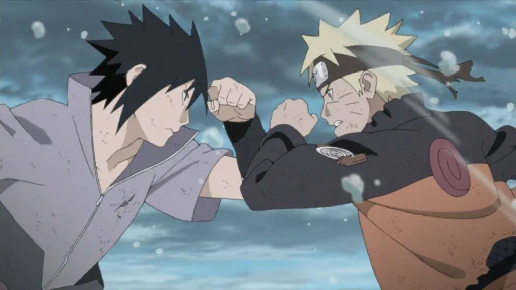 Salah satu adegan pertempuran yang menegangkan dalam episode 501 Adegan pertempuran dalam Naruto Shippuden