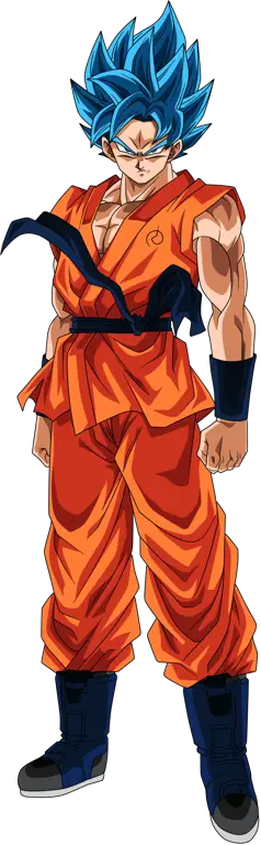 Goku yang perkasa dalam wujud Super Saiyan Blue Gambar Goku dalam wujud Super Saiyan Blue