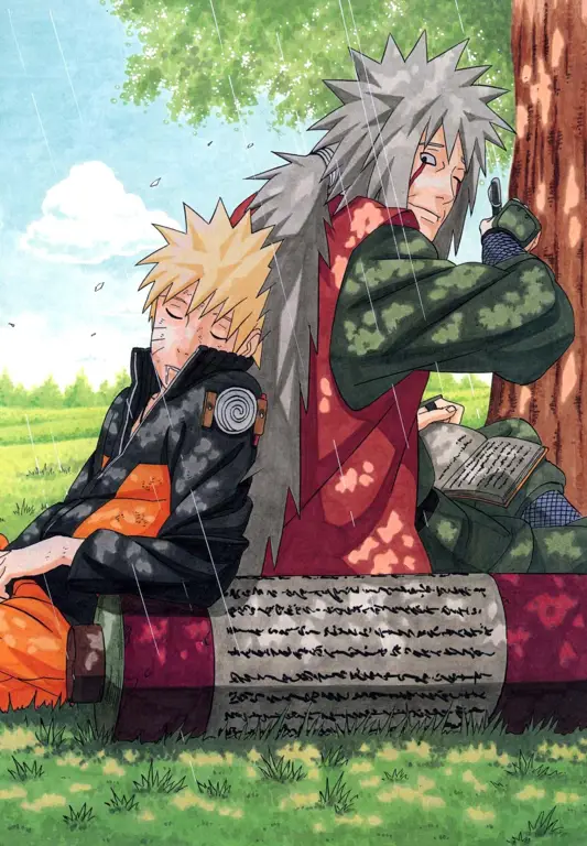 Pelatihan Naruto bersama Jiraiya Naruto dan Jiraiya berlatih bersama