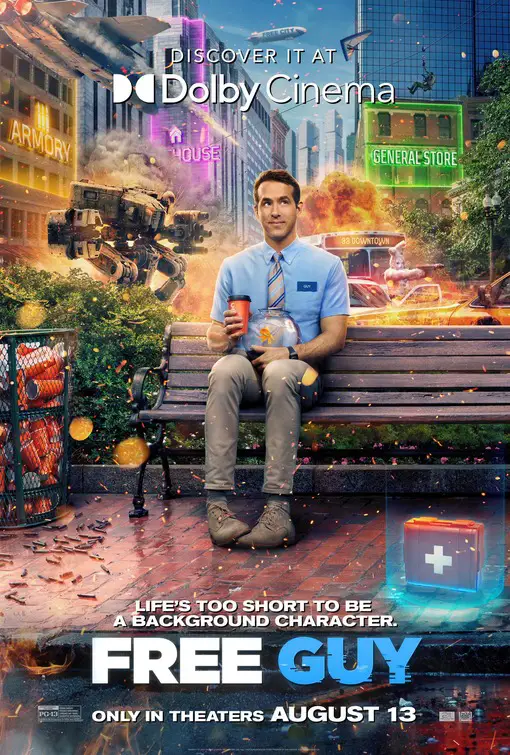 Poster film Free Guy dengan subtitle Indonesia Poster film Free Guy