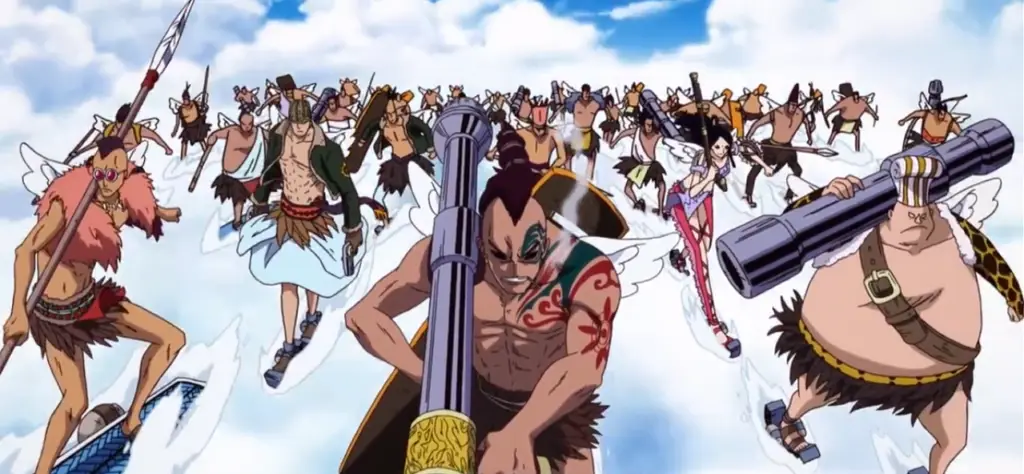 Arc-arc penting dalam perjalanan One Piece Gambar yang menampilkan beberapa arc penting dalam One Piece