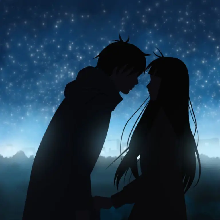 Gambar adegan romantis dari film anime