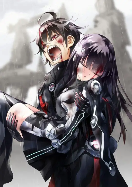 Rokuro dan Benio, karakter utama Gambar Rokuro dan Benio dari Sousei no Onmyouji