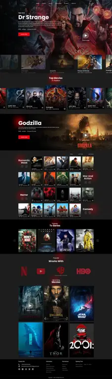 Kemudahan navigasi dan pencarian film Antarmuka website yang ramah pengguna