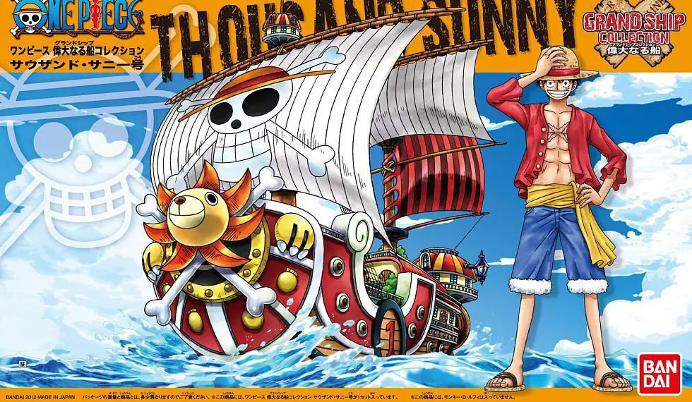 Thousand Sunny, kapal andalan kru Topi Jerami Gambar kapal Thousand Sunny dari anime One Piece