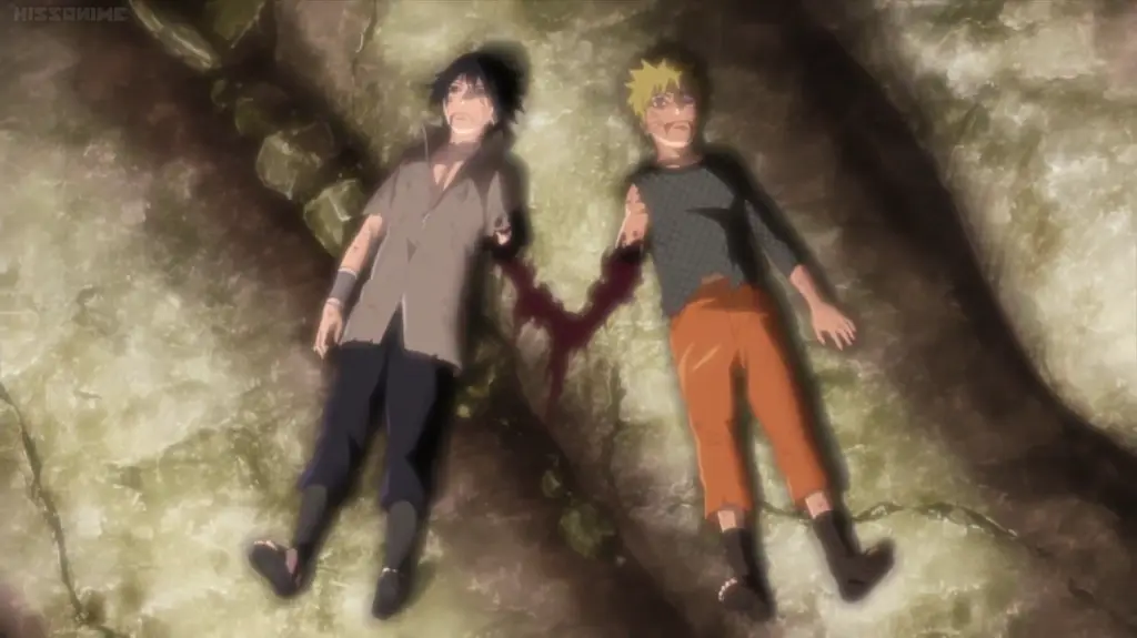 Pertarungan epik yang menentukan nasib desa Gambar pertarungan terakhir Naruto dan Sasuke