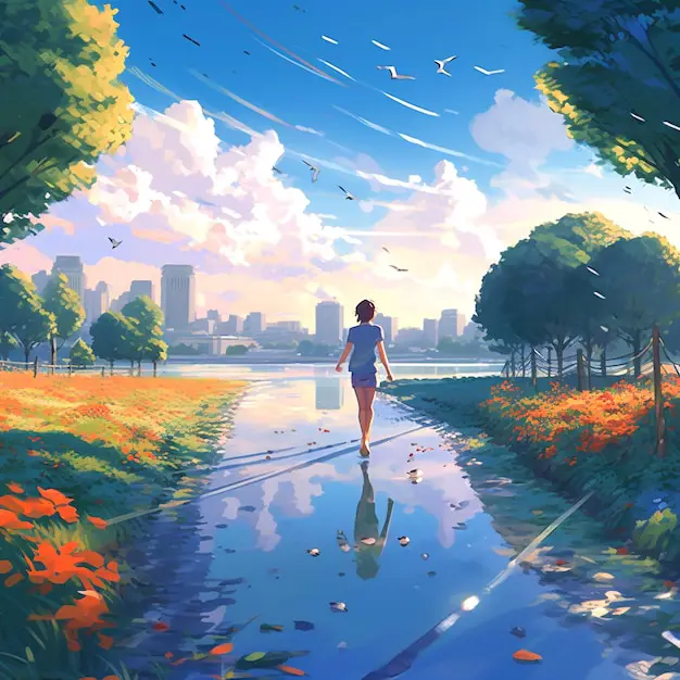 Keindahan detail dan warna yang memukau Gaya khas Makoto Shinkai dalam animasi
