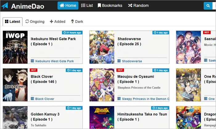sites to watch anime